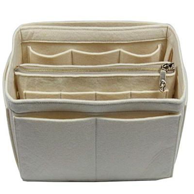 China Sustainable Multi-Pockets Travel Organizer Bag Cosmetic Storage Felt Bag Organizer for sale