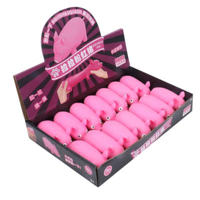 China TIKtok's New 2021 Eco-friendly Material Hot Selling Creative Funny Pink Pig Squeeze Toys Reduce Pressure Casual Squeeze Won't Damage For Kids Toys for sale