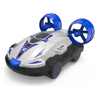 China Eco-friendly material border amphibious car multifunctional rc two-in-one mini remote control hovercraft rc speedboat water toys for sale