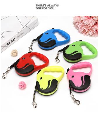 China Durable Retractable Automatic Dog Head Pull Rope Portable Anti Pet Traction Break Off Walking Rope Provided By Stock for sale