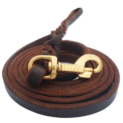 China German Shepherd Dog Training Supplies Lead Durable And Durable Leather Layer Strong Pull Rope for sale