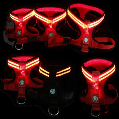 China Dual LED Pet Trunk Strap Dog Strap Full Body Fiber Optic Light Travel Viable Light Seat Belt Supports Customization for sale