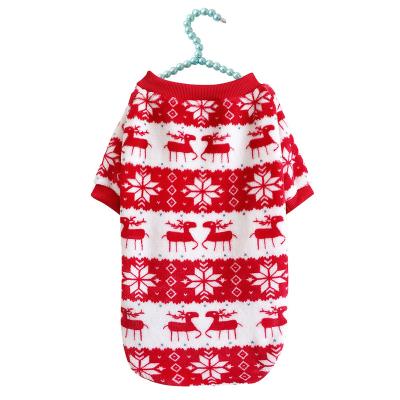 China Sustainable Pet Apparel Wholesale Warm Christmas Sweater for sale