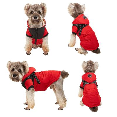 China Durable Dog Clothes Autumn And Winter Waterproof And Warm New Pull Integrated Dog Clothes Pet Down for sale