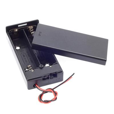 China Putting 18650 battery thicken battery holder base box with on/off switch and wire and cover for sale