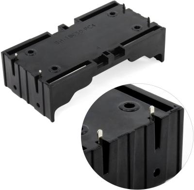 China Putting 2 AA Battery Case Plastic Battery Holder with Terminal 2 Slotes Battery Case Tool Holders for sale