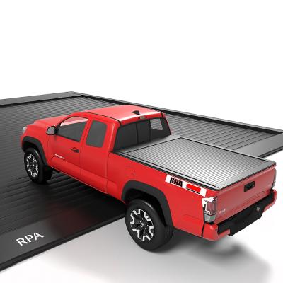 China Aluminum Pickup Tonneau Cover For Toyota Hilux Vigo 2005-2021 Waterproof Retractable Roll Cover Flap 4x4 Accessories for sale