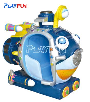 China Kiddie SUB amusement kiddie ritten munt bediend glasvezel rit swing game machine Te koop