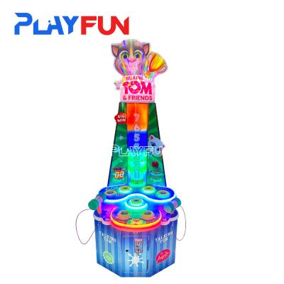 China Sports Kids Coin Operated Machine Arcade Game Kids Redemption Ticket Game Hammer Hit Game Machine Talking Tom & Friend for sale