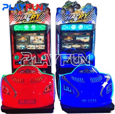 China FEC Indoor pretpark simulator kinderen mini happy racing arcade video car game machine racing cars games Te koop