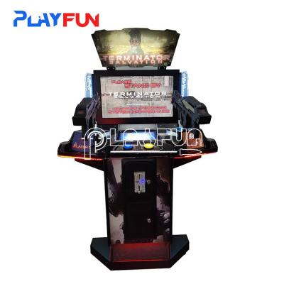 China Moneda operada de entretenimiento arcade niños Arcade disparando con pistola 32 LED Terminator máquina de videojuegos en venta