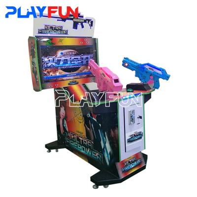 China 32 pulgadas Ultra Fuego Poder 3 en 1 Disparando con la pistola Los zombis Alien Arcade Simulador de videojuegos máquina de juego arcade en venta