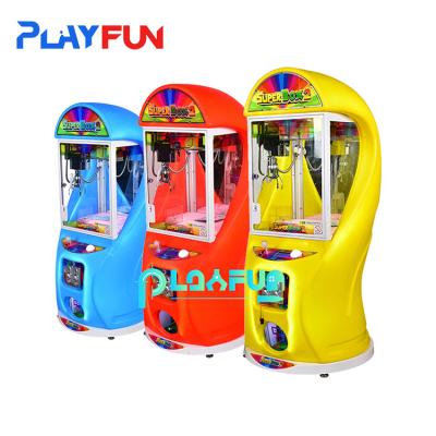 China Coin Operated Super Box 2 Mini Stuffed Toy Gift Dolls Grabber Arcade Crane Claw Prize Vending Machine for sale