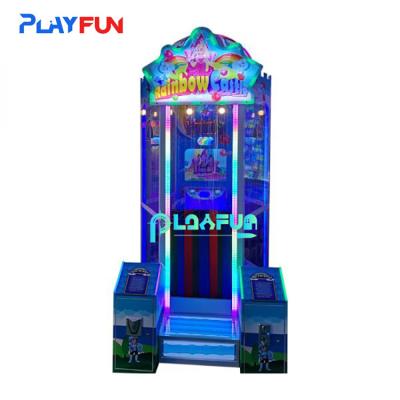 China customized kids Rainbow family fun room ball drop rain Parent child redemption arcade games machine for sale