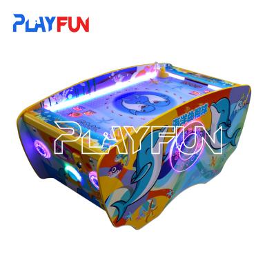 China Indoor amusement park games Coin operated 2 players kids mini air hockey arcade game machine Dolphin Air hockey for sale