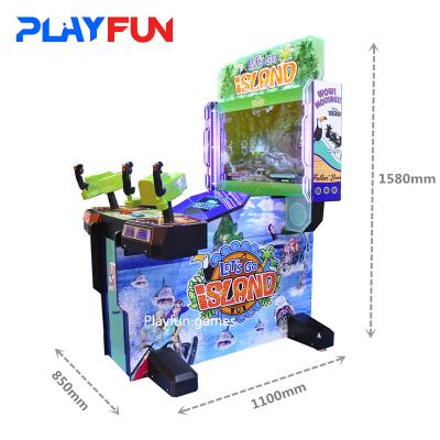 China Indoor Commercial Amusement Park Let's Go Island Small Arcade Tv Video Gun Shooting Game Machine for Children Kids FEC for sale