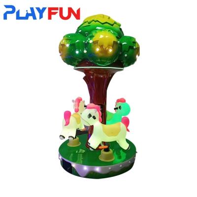 China Niños Indoor 3 Jugadores Carrusel Carrusel de fibra de vidrio Merry Go Round mini Carrusel del Árbol en venta