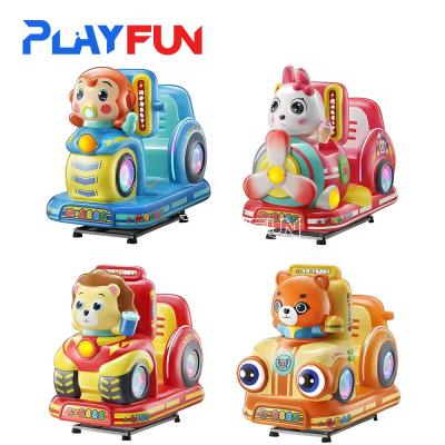 China Playfun Coin Operated Kiddie Rides Amusement Game Children's Rocking Mp5 Rocking Back and Forst Swing Machine for sale