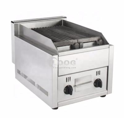 China Hotels Commercial Use BBQ Cooking Equipment Stainless Steel BBQ Grill Machine LPG Gas Lava Rock Grill for Sale for sale