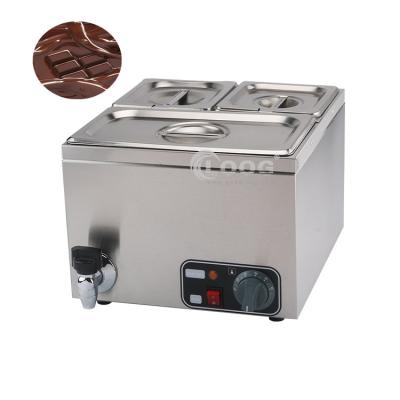 China Stainless Steel Chocolate Melter With Tap Best Selling Snack Machine Commercial Hot Chocolate Warmer Cheese Chocolate Melting Machine For Sale for sale