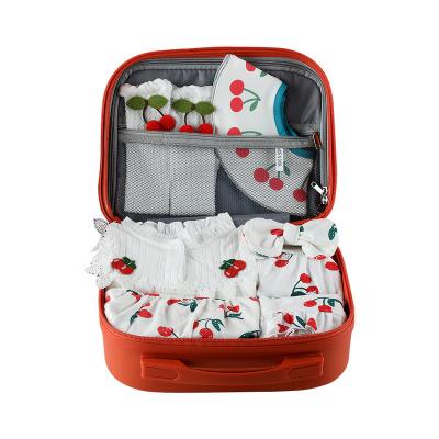 China Breathable HB Cherry Box Cotton Baby Clothes Set Spring Baby Rompers Baby Gift Set Box For Newborn for sale