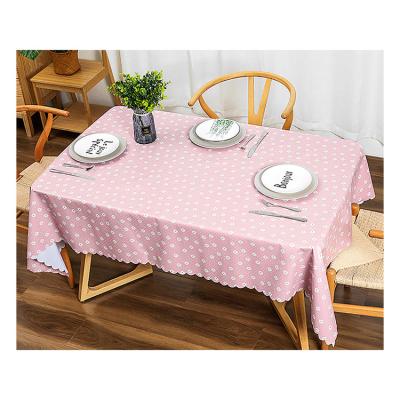 China Modern Printing Household Products Oil Proof Tablecloths PVC Plastic Table Cloths For Dining Room for sale