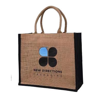 China Show Custom Shopping Luxury Cross - Body Burlap Beach Jute Tote Bag Big Large for sale