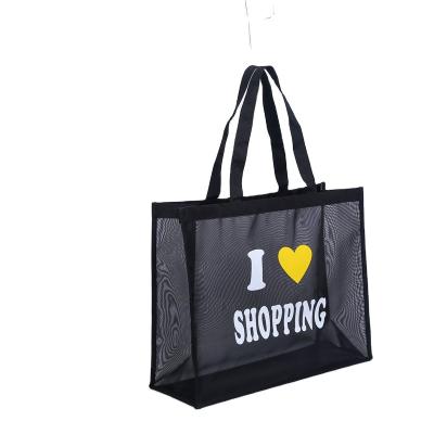 China Fashion Show Sale Single Handle Nylon Mesh Reusable Tote Shopping Bag Shopping Bags for sale