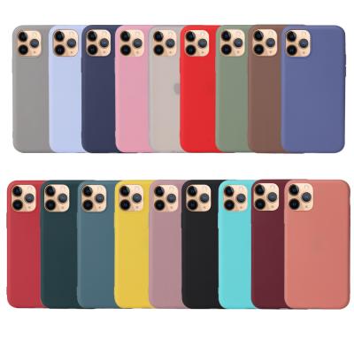 China Factory Price Shockproof Phone Case Cover Pro Max For Apple Iphone Matte Soft Tpu Silicone Shockproof 11 12 13 pro Max Case for sale