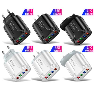 China Portable Mobile Phone Wall Charger 3.1A 4-Port USB Travel Charging Wall Charger Socket For iPhone for sale