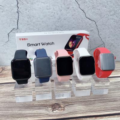 China Touch Screen T55+ Series 6 Smart Watches relojes smartwatches relojes Heart Rate Monitor BT Call Square Smartwatch T55+ for sale