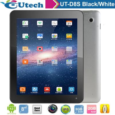 China Bluetooth 8 Inch 3G/WIFI Android Tablet PC (MID/PAD Quad Core for sale