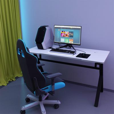 China Ergonomic Computer Desks (Height) Adjustable Modern Black White PC Gaming Desk for sale