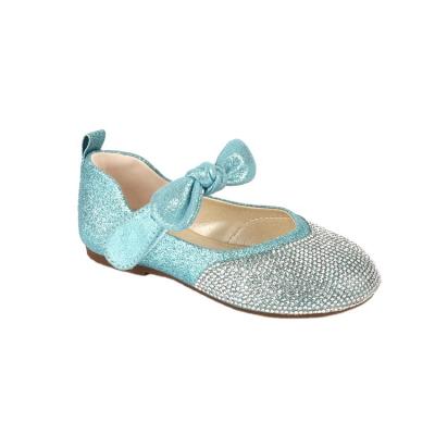 China Hot Selling Flat Rhinestone Bowknot Design Girls Shoes Children Princess Shoes Children Girl Flat Shoes for sale