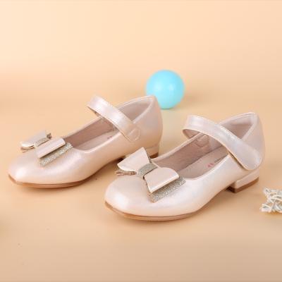 China Princess 2021 Autumn New Girls Light Weight Mary Jane Shoes Classic Solid Color Front Bow-knot Slope With Girls Shoes for sale