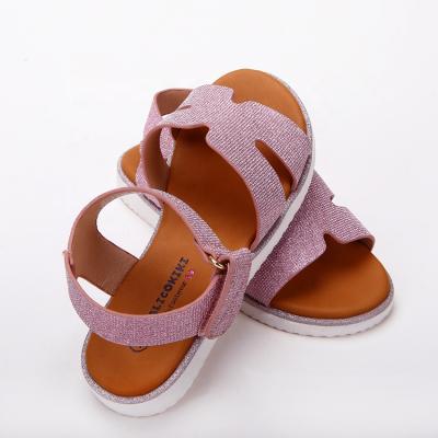 China Girls Flat Sandals 2021 Summer New Arrival Children Soft Single Sandal Anti Slip Beach Shoes for sale