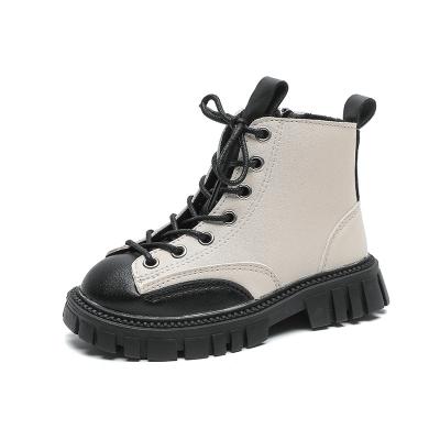 China Boys Breathable Mid-Cut Short Boots Girls Front Lace Up Quilting Boots for sale