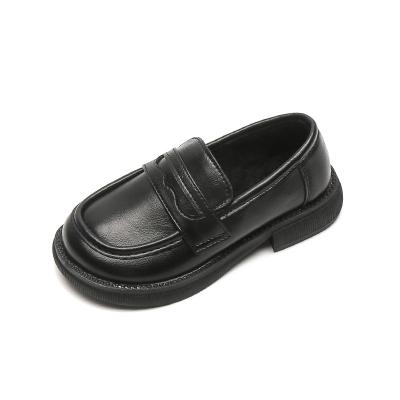 China Breathable Girls' Leather Shoes, Boys' British Style Soft-soled Shoes for sale