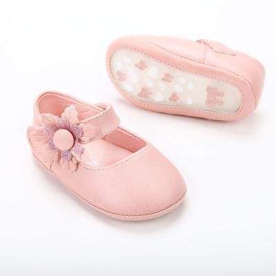 China Lovely Flat Floral Baby Toddler Girl Newborn Crib Shoes Newborn Kids Mary Jane Shoes Baby Shoes Kids for sale