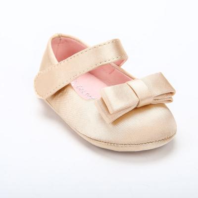 China New Style Infant Princess Shoes Soft Sole Flat Infant Walkers First Style Butterfly-knot Baby Shoes for sale