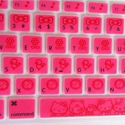 China Can Accept Any Different Language Keyboard Hello Kitty Silicone Keyboard Cover Skin Protector for Macbook Pro 13 15 17 inch for sale