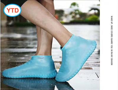 China Shoe Rain Covers Colorful Anti Slip Silicone Waterproof Shoes Cover For Lady Rain Boots for sale