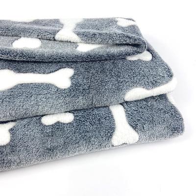 China Durable Ultra High Quality Sleep Touch Feeling Warm Smooth Fleece Pads Pet Blanket For Cats Dogs for sale