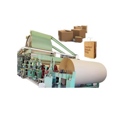 China Paper industry 1575mm 10 TPD wrapping wrapping line kraft paper board board paper making machine price for sale