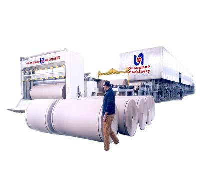 China Paper Industry Henan Manufacturer 3200mm Jumbo Roll Brown Cardboard Kraft Paper Liner Paper Making Machine Price for sale