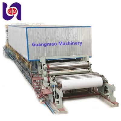 China Factory New Technology Double Wheat Straw Paper Pulp Making Machine A4 Size Copy Paper Production Line for sale