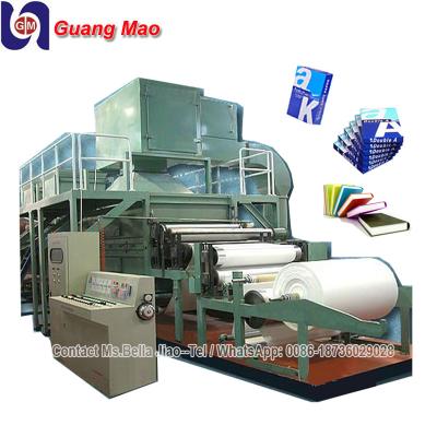 China Waste Paper Newsprint Paper Production Line Full A4 Copy Paper Jumbo Writing Paper Roll Making Machine for sale