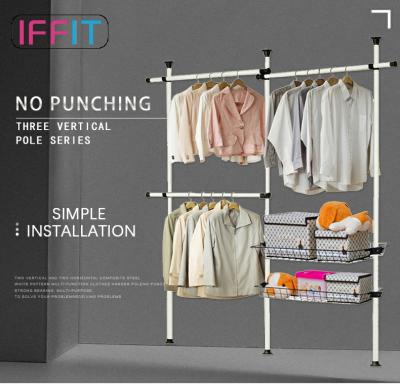 China Modern Living Room Hanging Cloths Hanger Rack Clothes Combination Cabinet Drying Laundry Rack for sale