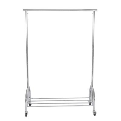 China Durable High Quality Movable Garment Hanging Rack and Durable Electroplating Drying Rack Clothing Racks for sale