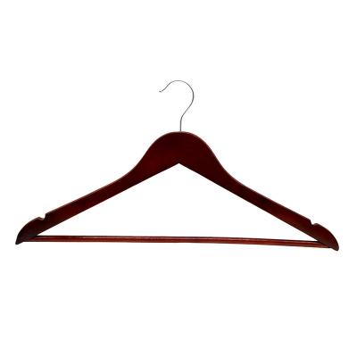 China Traditional Luxury Wood Suit Hanger Wedding Dress Hangers Low MOQ Customized Color Hangers for sale